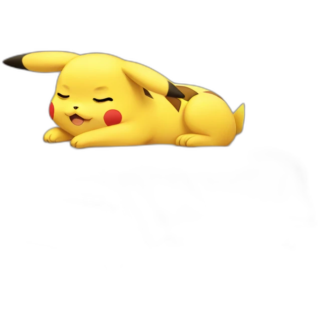 pikachu sleeping emoji