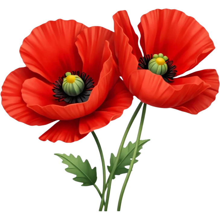 Red poppy emoji
