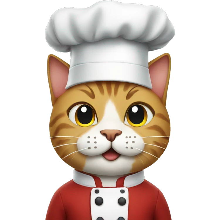 chef cat with a mustache emoji