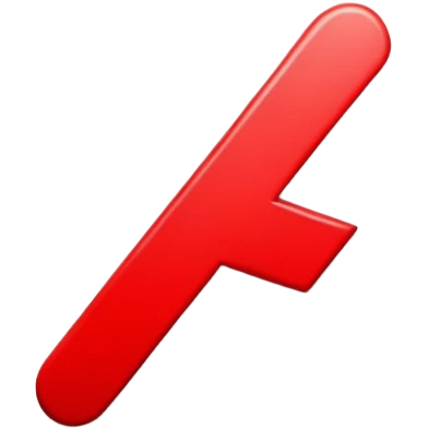 Negative symbol, minus sign, red emoji