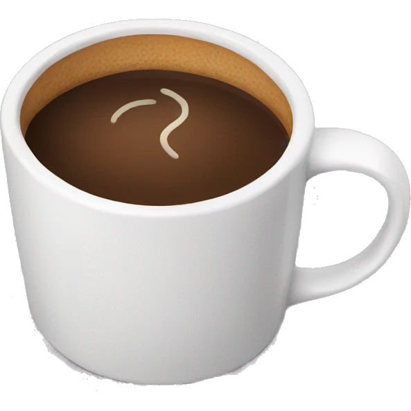 Mug with coffee emoji