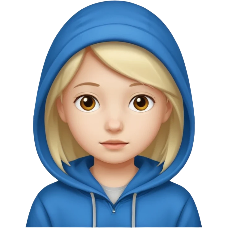 girl kid in hoodie emoji