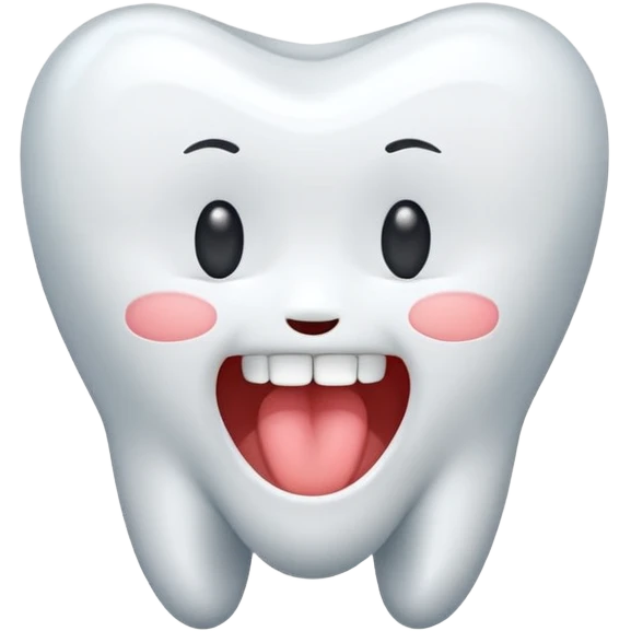 wisdom tooth with a cute face emoji