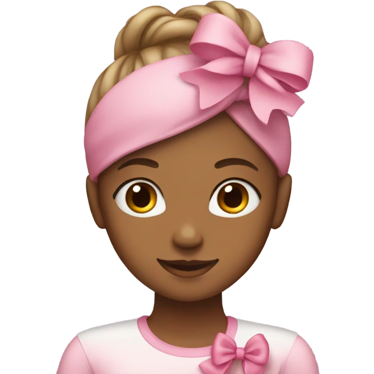 girl with pink bow on head emoji
