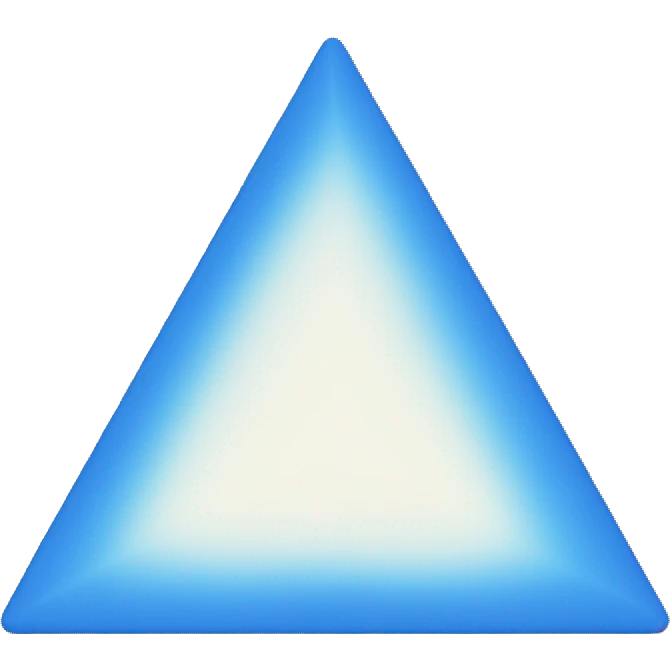 Upside-down blue triangle emoji