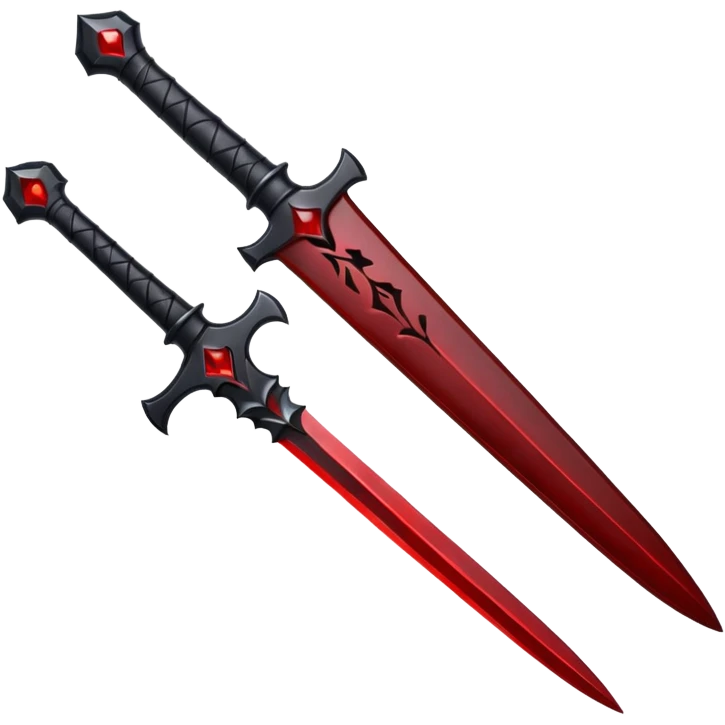 iOS emoji, dark fantasy dagger, obsidian blade, runes, blood drop, clean render, minimalism emoji