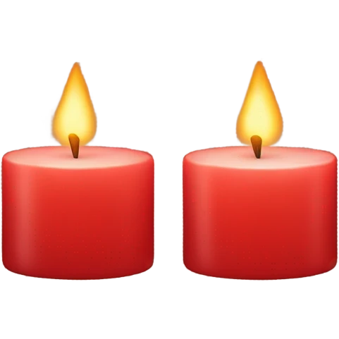 Velas rojas emoji