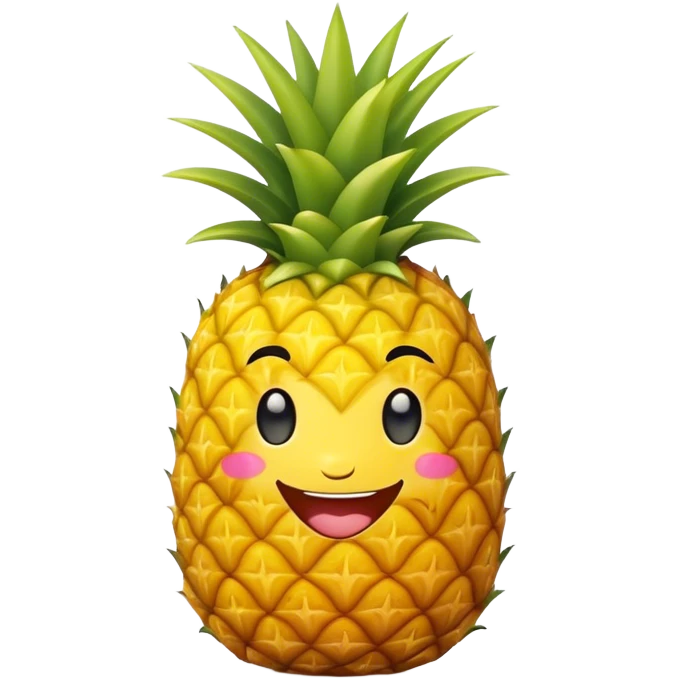 Pineapple smiling emoji