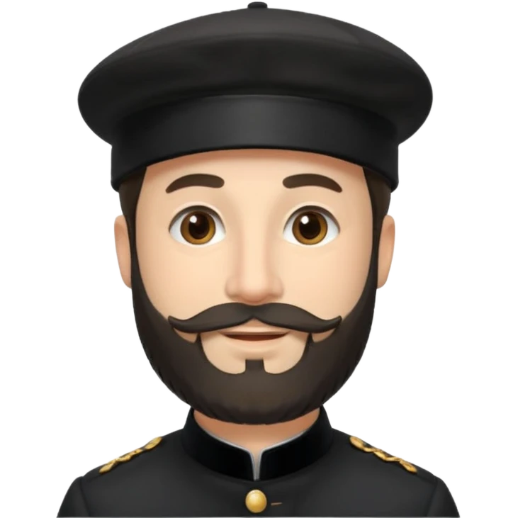 Claude Monet wear black berret hat emoji