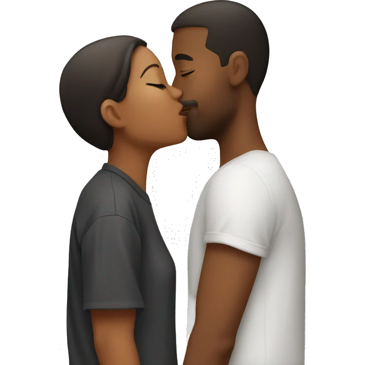 Girlfriend kissing boyfriend emoji