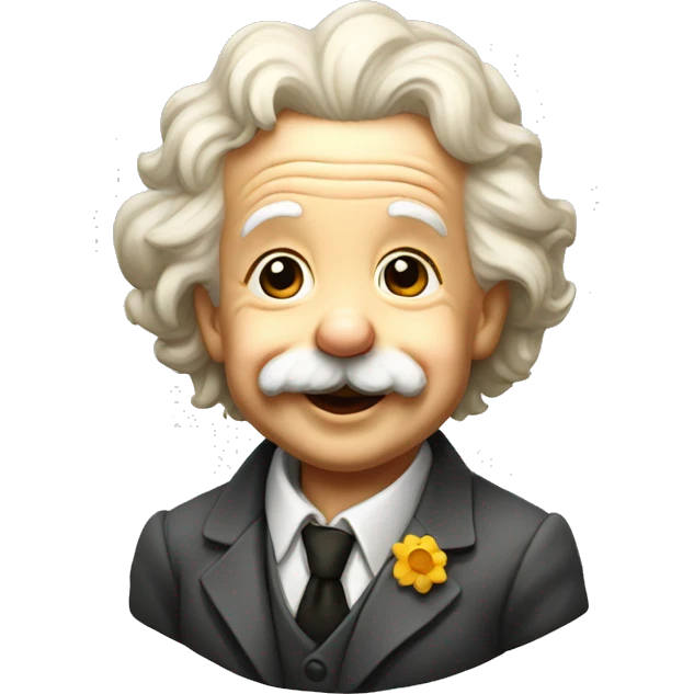 albert einstein happy infant badge emoji