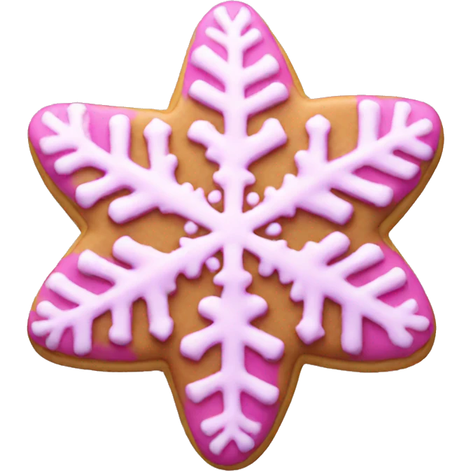 pink snowflake cookie  emoji