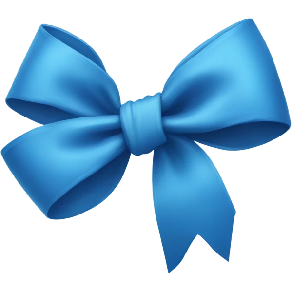 Blue bow emoji