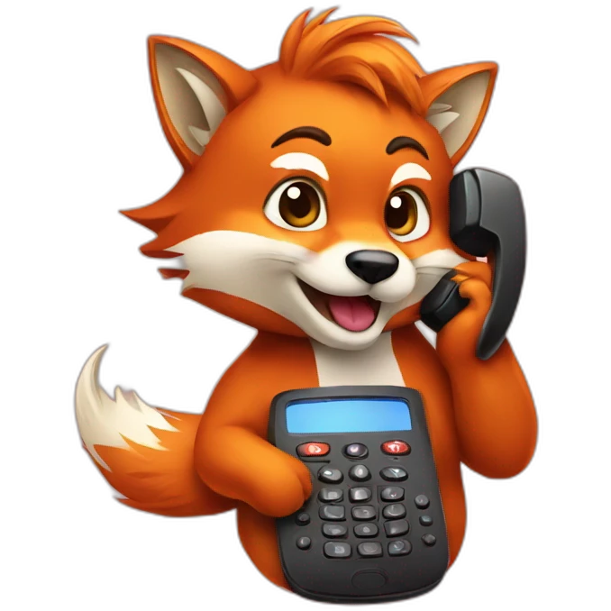 firefox speaking with a phone emoji