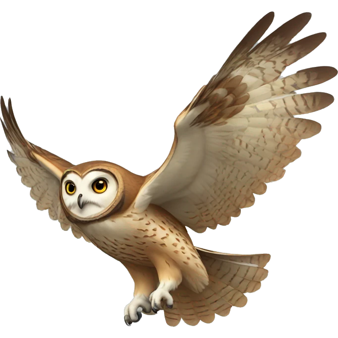 Flying owl emoji