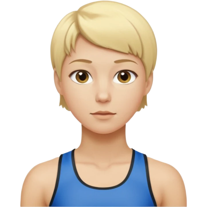 blonde short haired athlete emoji