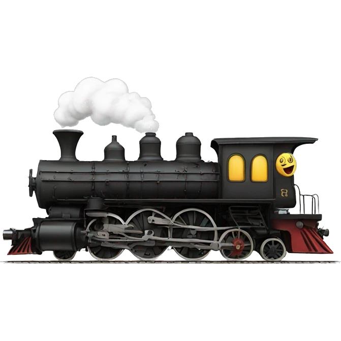 Steam Train With A Smiley Face emoji