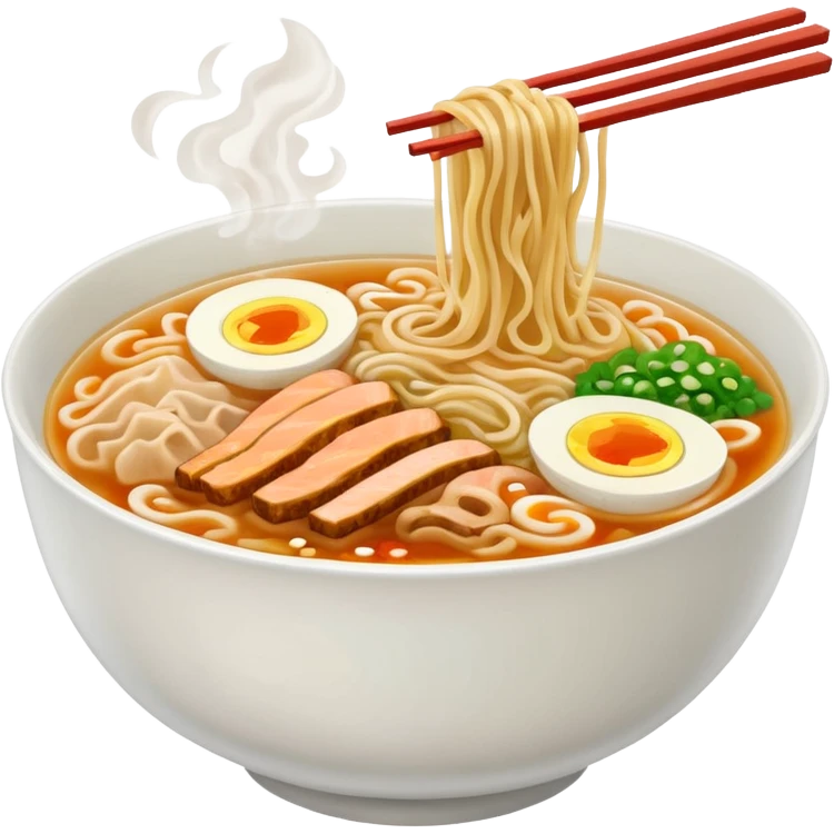smoking hot ramen emoji