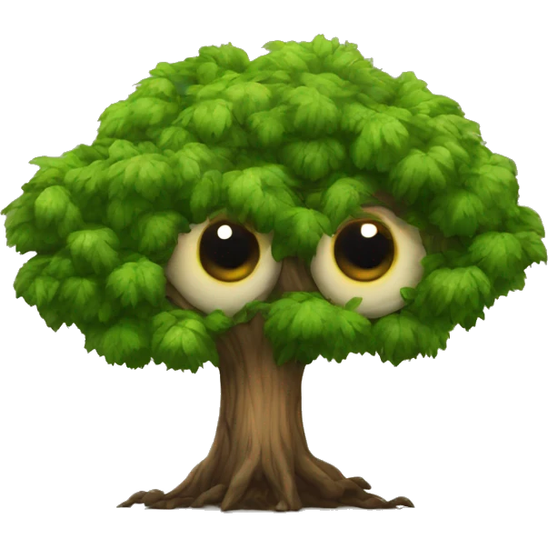 tree with eyes emoji