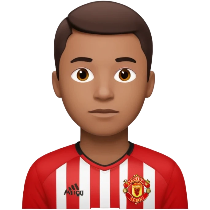Man in Manchester United football shirt  emoji