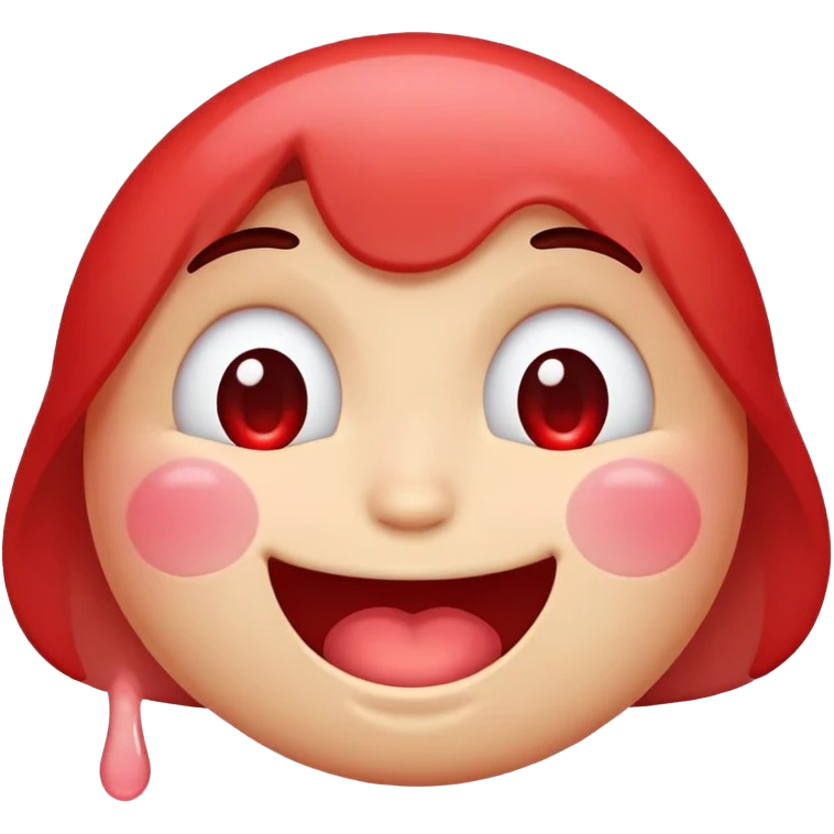 emoji blushing and drooling emoji