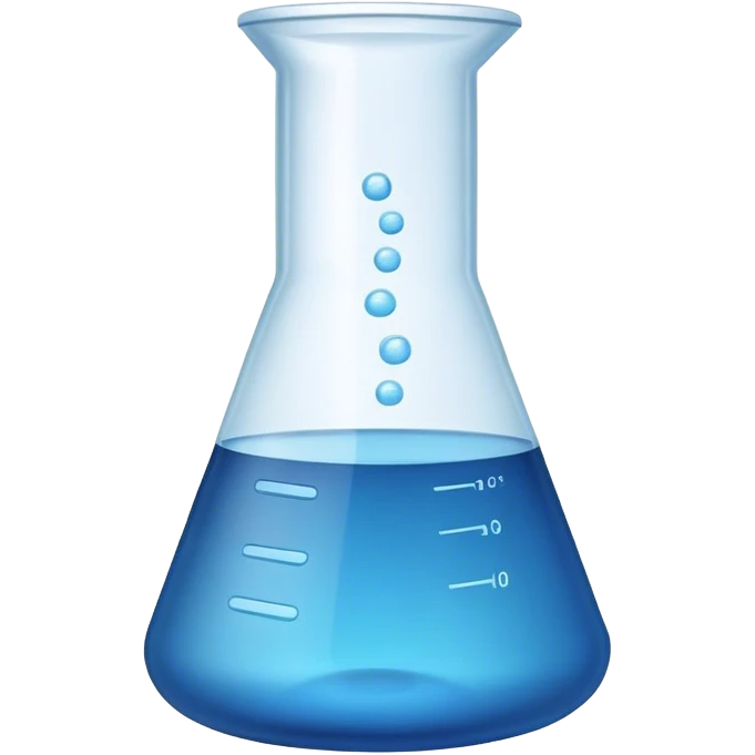 Lab beaker blue emoji