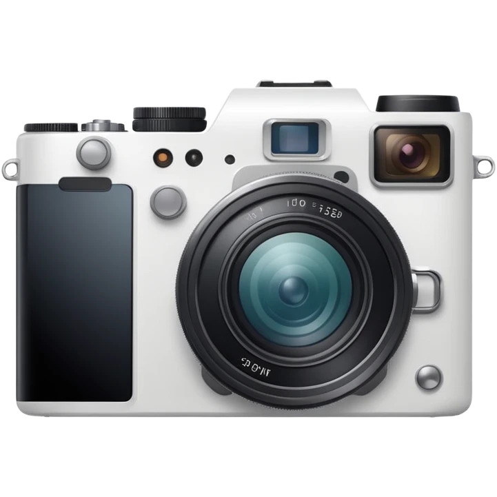 Mirrorless white camera
 emoji