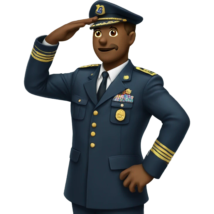 Saluting emoji