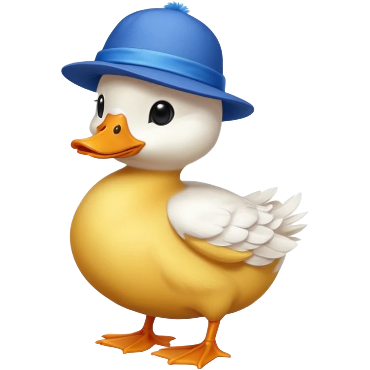 duck wearing a hat emoji
