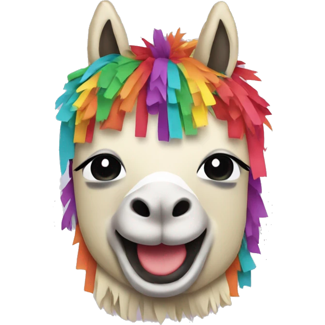 Colorful llama piñata emoji