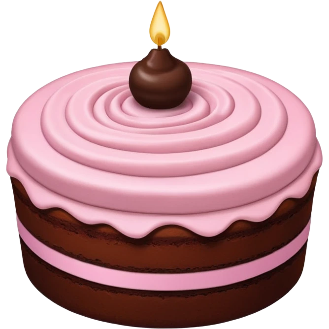 Chocolate Light Pink Cake emoji