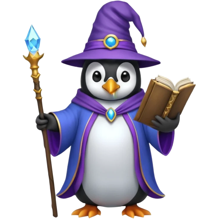 Penguin Wizard emoji