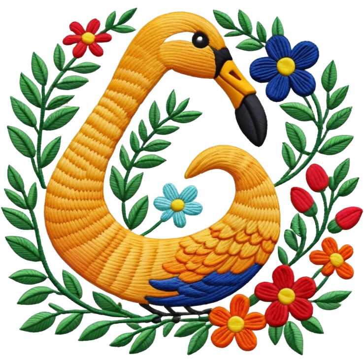 Hand embroidery emoji