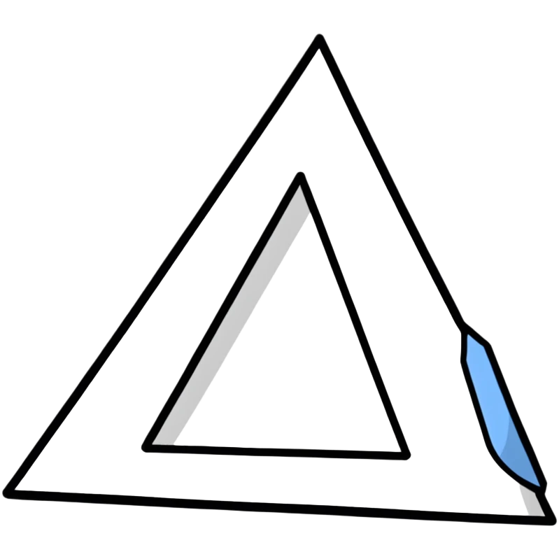 character with triangle head emoji