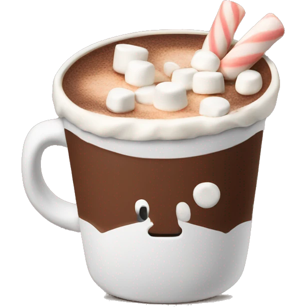Hot chocolate with marshmallows  emoji