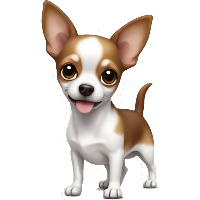 dog chihuahua white and brown emoji