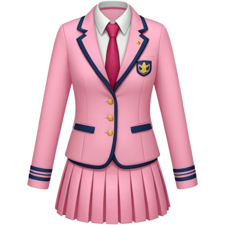 pink academia uniform with skirt emoji