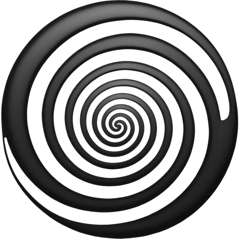 Make a hypnosis black and white spiral emoji