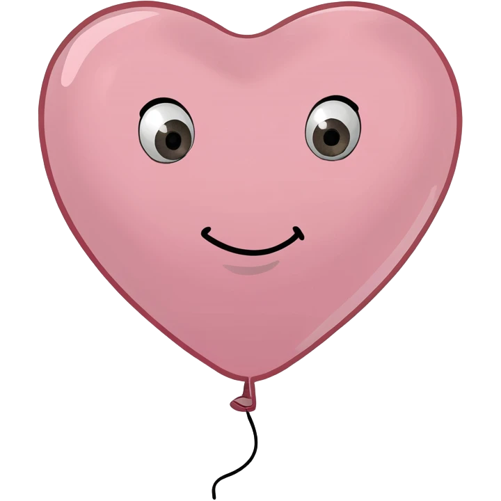 Pink balloon heart emoji