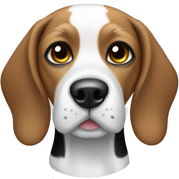 Black and white beagle  emoji