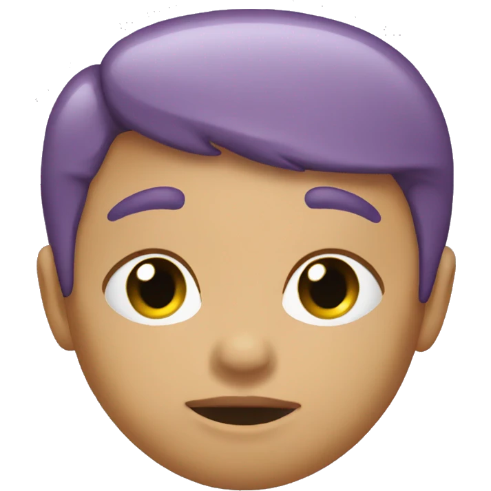 light purple kissy face emoji