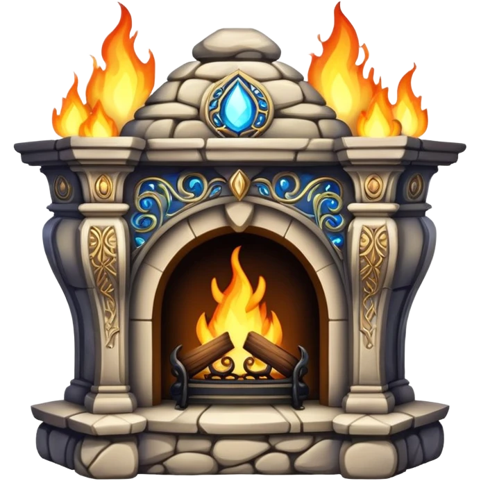 Enchanted fireplace emoji