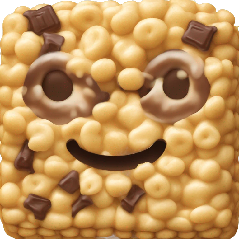Rice Krispies Treat with Chocolate & Cream emoji