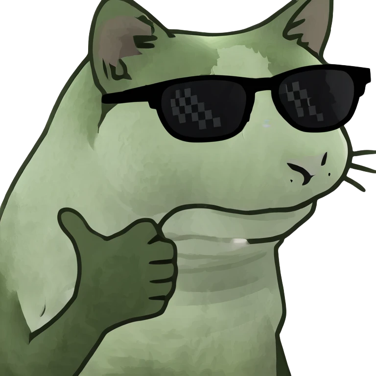 Cat with sunglasses emoji