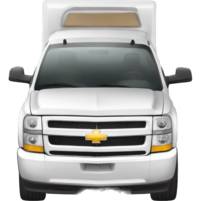 2 door white Silverado  emoji