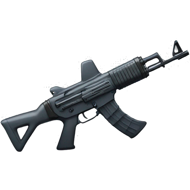 shark holding automatic rifle emoji