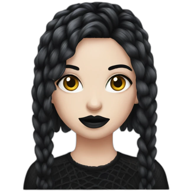 goth girl in fishnet emoji
