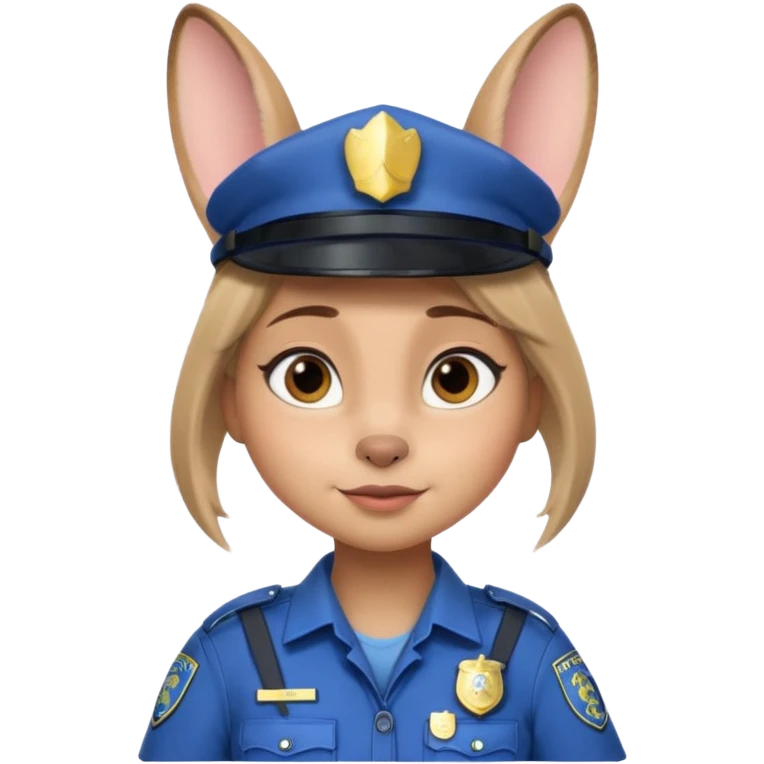 judy hopps with police suit from zootopia, pixar emoji
