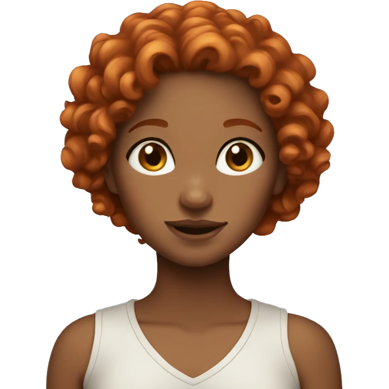 girl with curly red hair freckles  emoji