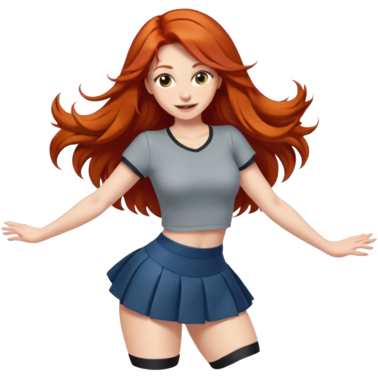 Sexy Excit long haired redhead twerk emoji